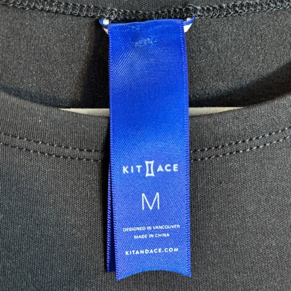 KIT and ACE Sz M Maxi Dress Zipper Side Pocket Short Sleeve Modal Wool Blend - Picture 3 of 10